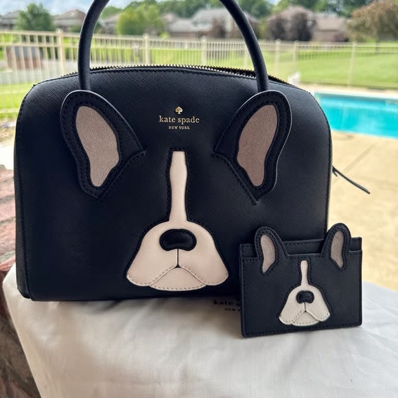kate spade Handbags - Kate Spade Black and White Dog Satchel